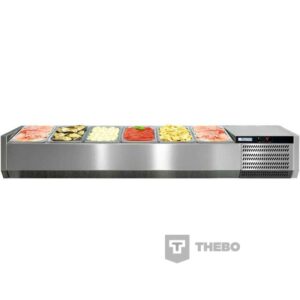 Opzetvitrine Afinox VRS 1300/S GN 1/1 - Zonder Glasopbouw