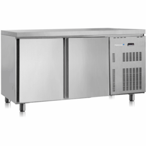 Koelwerkbank Gastro-Inox tweedeurs met een afmeting 1500(b)x700(d)x850(h)mm