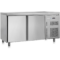 Koelwerkbank Gastro-Inox tweedeurs met een afmeting 1500(b)x700(d)x850(h)mm