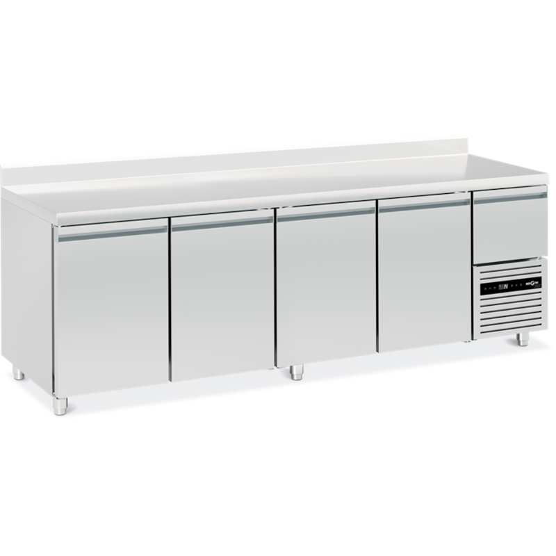 Koelwerkbank 4-deurs met 1 lade